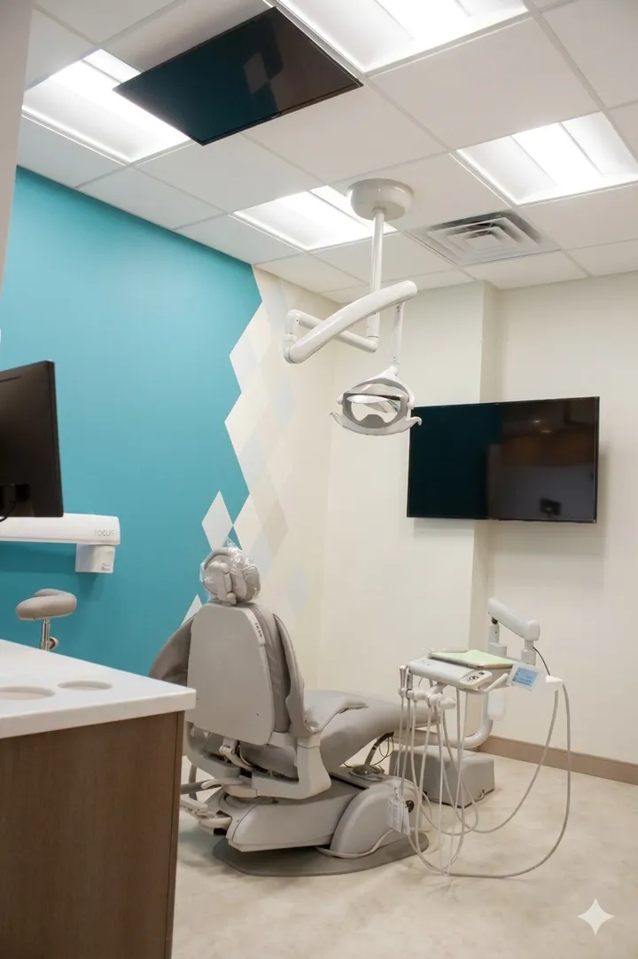 A modern treatment room at Premier Arts Dental
